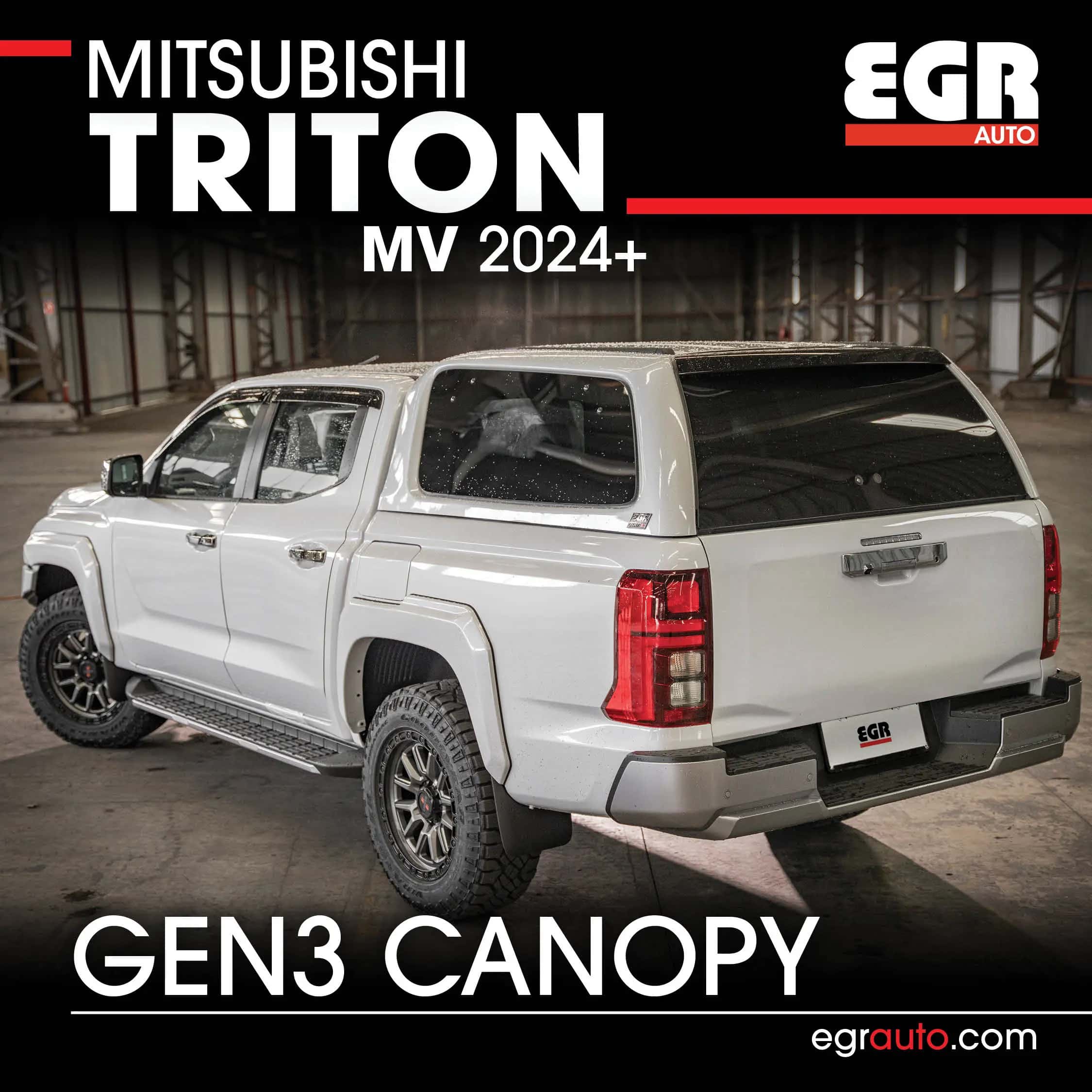 Shop the EGR GEN3 canopy for Mitsubishi Triton MV 2024-onwards