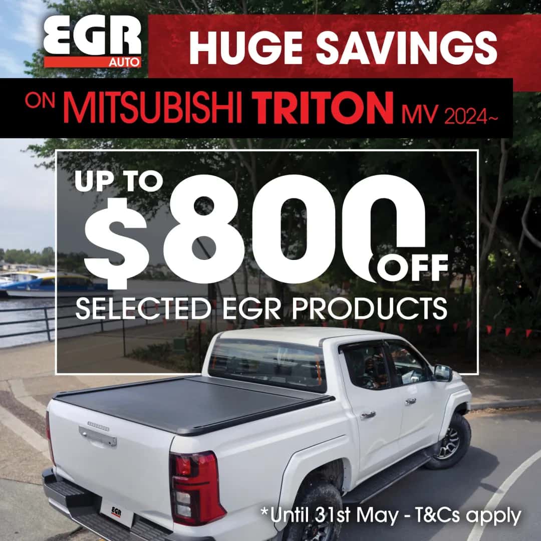 Huge savings, up to $800 off selected EGR products for the Mitsubishi Triton MV 2024-onwards